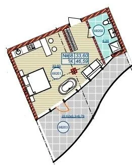 1-кімнатна квартира, 47 м², вул. Бориславська, 90, Східниця — фото 1