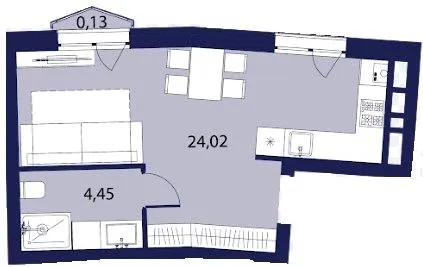 ЖК РЕМ — 28.7 м²