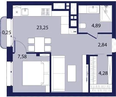 ЖК РЕМ — 43.1 м²