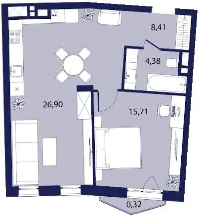 ЖК РЕМ — 55.7 м²