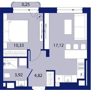 ЖК РЕМ — 36.4 м²