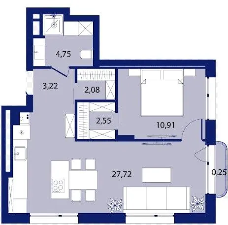 ЖК РЕМ — 51.5 м²