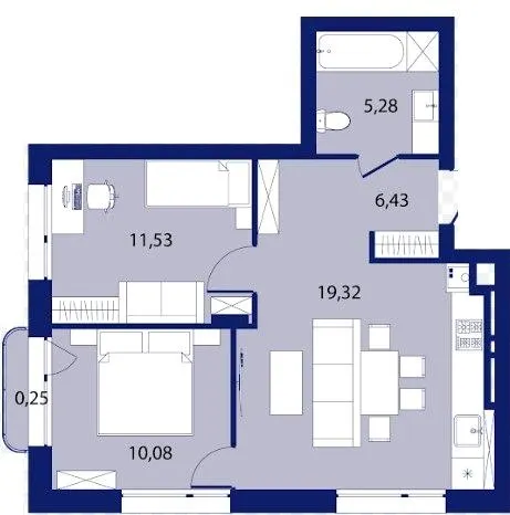 ЖК РЕМ — 52.9 м²
