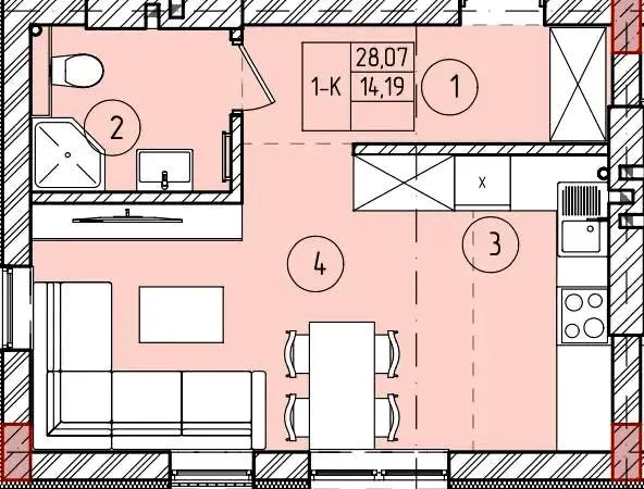 ЖК Smart Town — 28.1 м²