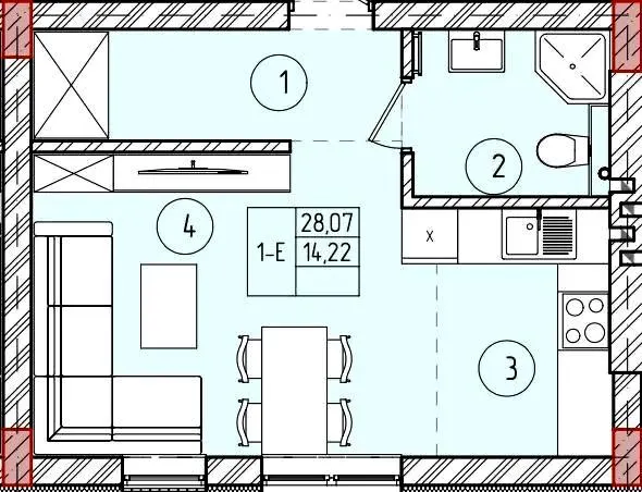 ЖК Smart Town — 28.1 м²