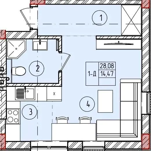 ЖК Smart Town — 28.1 м²