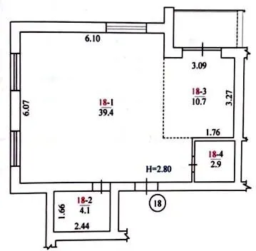Клубний будинок На Макіївській — 59 м²