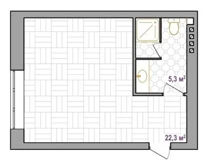 Апарт-комплекс Little Italy Apartments — 27.6 м²