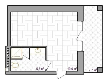 Апарт-комплекс Little Italy Apartments — 27.2 м²