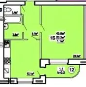 вул. Героїв Крут, 1а — 43.8 м²