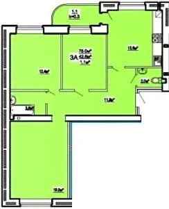вул. Героїв Крут, 1а — 75 м²