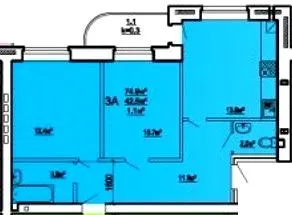 вул. Героїв Крут, 1а — 74.9 м²