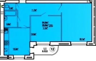 вул. Героїв Крут, 1а — 64 м²