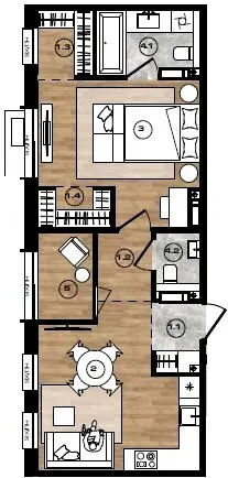 ЖК PARK ROYAL — 53.2 м²