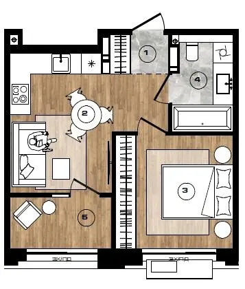 ЖК PARK ROYAL — 38.2 м²