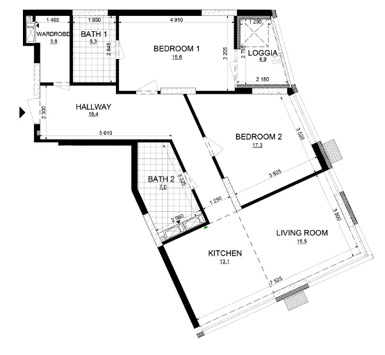 3-кімнатна квартира, 101 м², вул. Євгена Маланюка, 101, Київ — фото 1