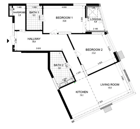 3-кімнатна квартира, 101 м², вул. Євгена Маланюка, 101, Київ