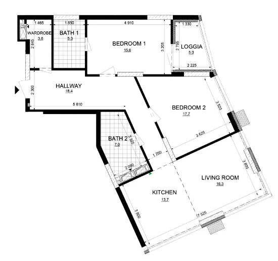 3-кімнатна квартира, 103 м², вул. Євгена Маланюка, 101, Київ — фото 1