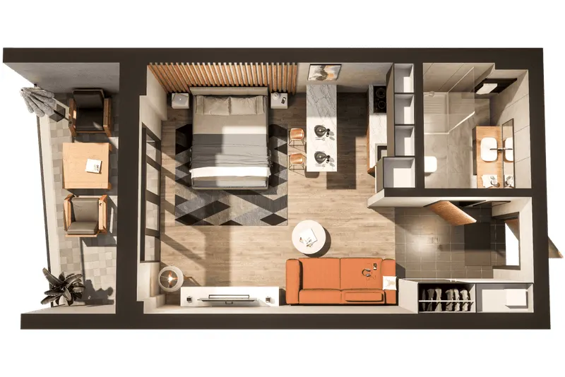 Апарт-комплекс KARDAMON LIFESTYLE RESORT & SPA — 35 м²