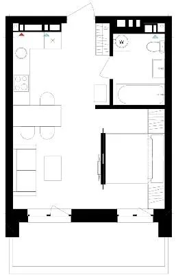 1-кімнатна квартира, 42 м², вул. Литовська, 1, Луцьк — фото 1