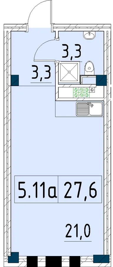 Рішельєвський Пасаж — 27.6 м²