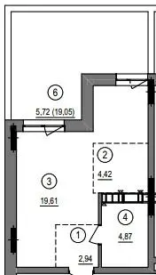 ЖК Литовський квартал — 37.6 м²