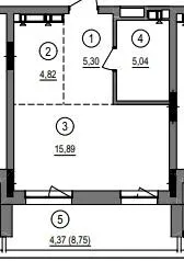 ЖК Литовський квартал — 35.4 м²