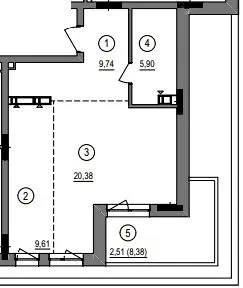 ЖК Литовський квартал — 48.1 м²