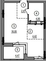 ЖК Литовський квартал — 35.7 м²