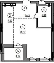 ЖК Литовський квартал — 42.2 м²