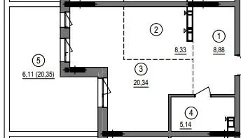 ЖК Литовський квартал — 48.8 м²