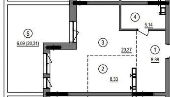 ЖК Литовський квартал — 48.8 м²