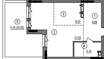 2-кімнатна квартира, 50 м², вул. Литовська, 1, Луцьк — фото 1
