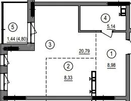 ЖК Литовський квартал — 44.7 м²