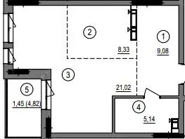 ЖК Литовський квартал — 45 м²