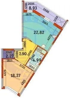 ЖК Злагода — 65.2 м²