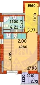 ЖК Злагода — 32.1 м²