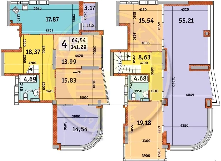 ЖК Урлівський-2 — 141.3 м²