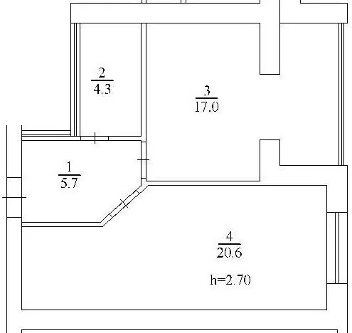 ЖК Набережний — 57.5 м²