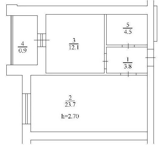 ЖК Набережний — 45 м²