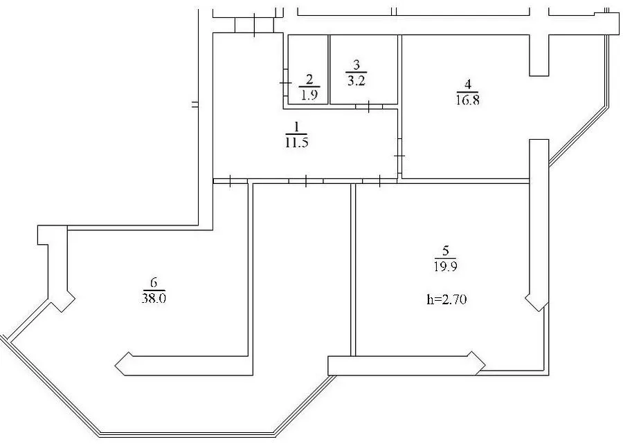 ЖК Набережний — 91.3 м²