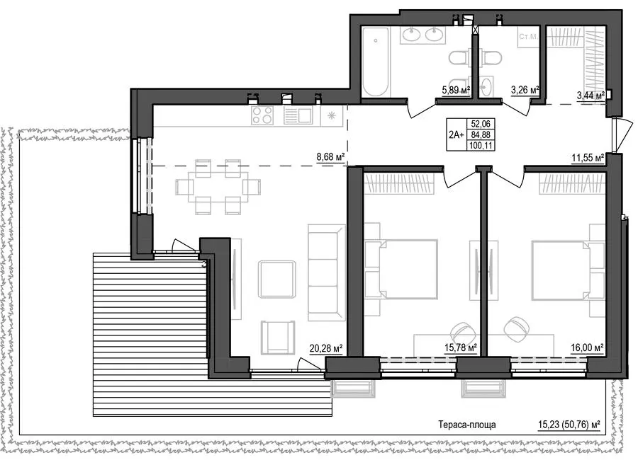 ЖК Park House — 100.7 м²