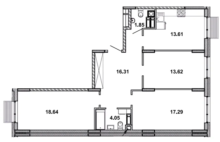 ЖК Мрія — 85.4 м²