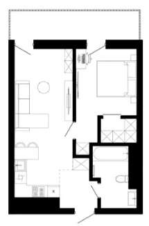 ЖК Шведський квартал — 46.9 м²