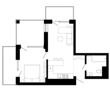 ЖК Шведський квартал — 43.4 м²