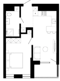 ЖК Шведський квартал — 40.3 м²