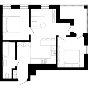 ЖК Шведський квартал — 56.3 м²
