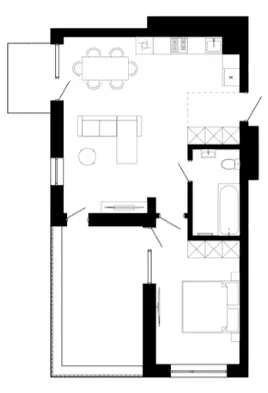 ЖК Шведський квартал — 56.5 м²