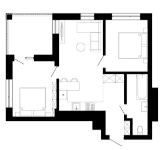 ЖК Шведський квартал — 55.4 м²