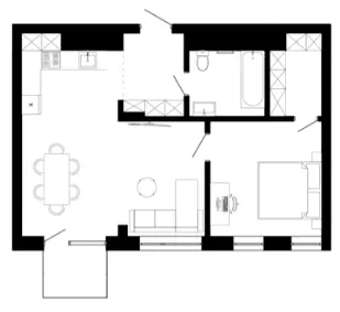 ЖК Шведський квартал — 55.7 м²